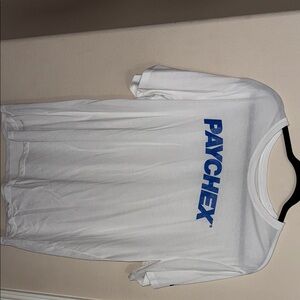 Nike White and Blue Short Sleeve Tee